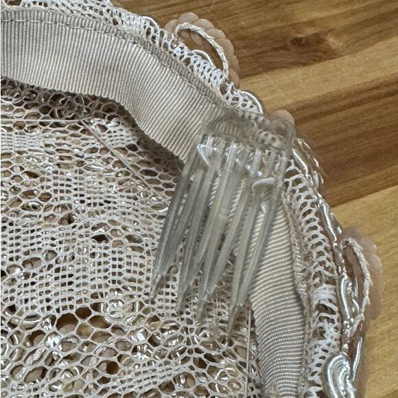 Vintage 60s Womens Small Pillbox Hat Mid Century Pink Taupe Pailettes Sequins - Picture 6 of 11